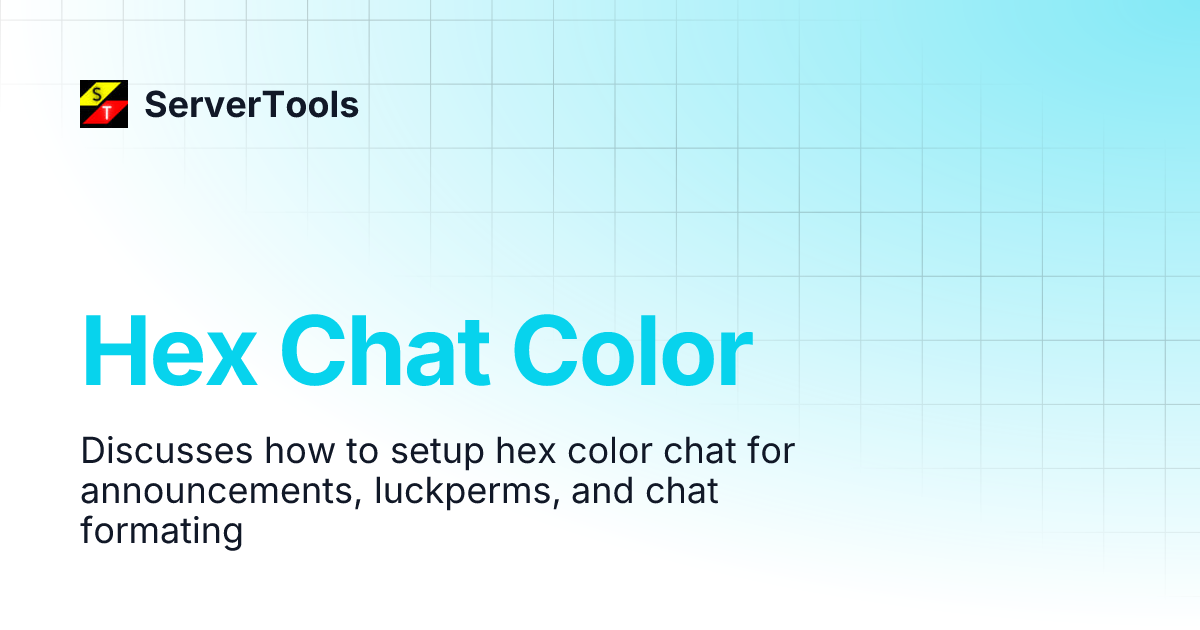 Hex Chat Color | ServerTools